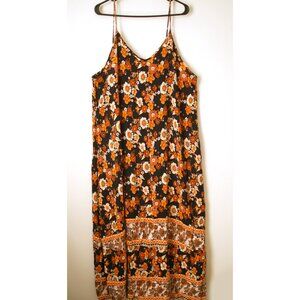 Floral 70's inspired Dress / Size 4XL / Shein / Hippie